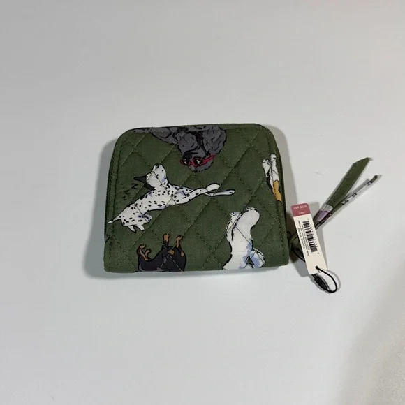 Vera Bradley Essential Small Zip-Around Wallet in Dog Park NWT - Picture 3 of 5